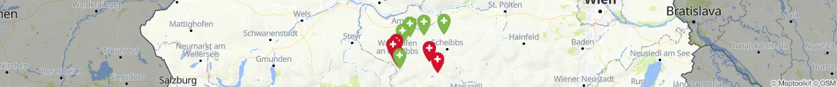 Kartenansicht für Apotheken-Notdienste in der Nähe von Opponitz (Amstetten, Niederösterreich)